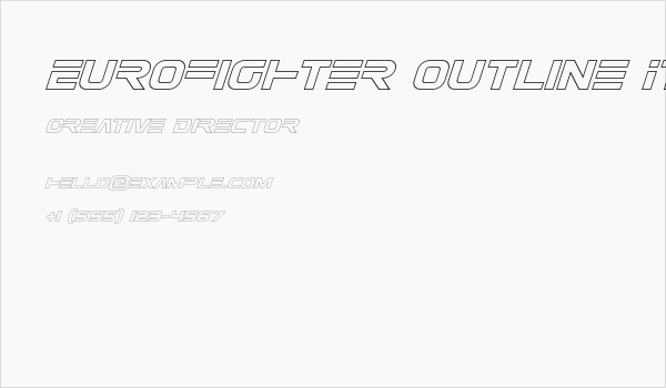 Eurofighter Outline Italic Business Card
