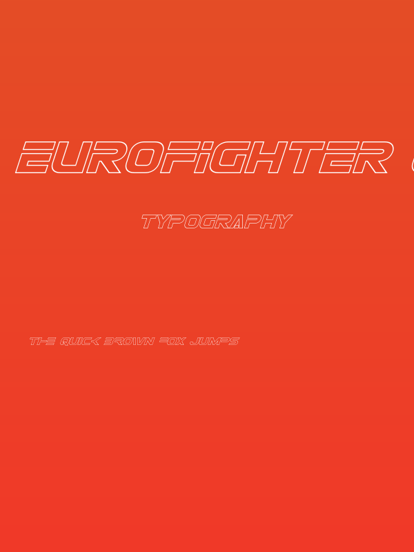 Eurofighter Outline Italic Poster