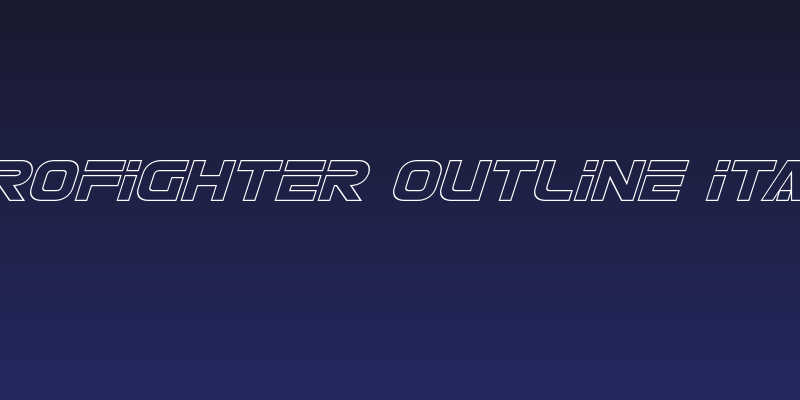 Eurofighter Outline Italic Social Header