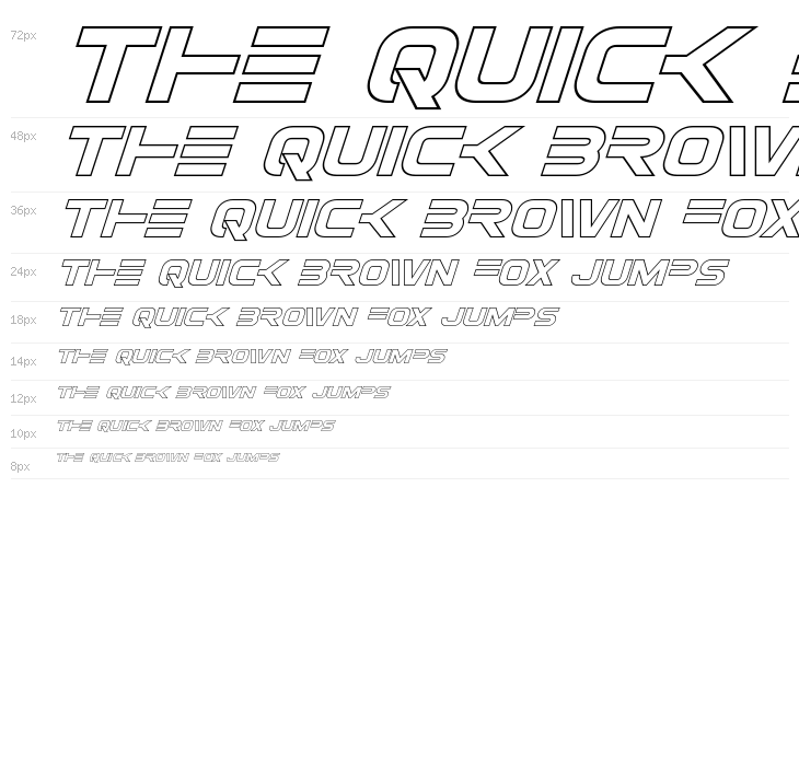 Eurofighter Outline Italic Waterfall