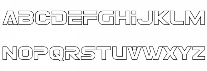 Eurofighter Outline Fuentes MAYÚSCULAS