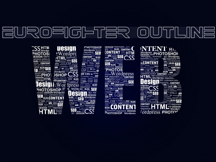 Eurofighter Outline Font examples