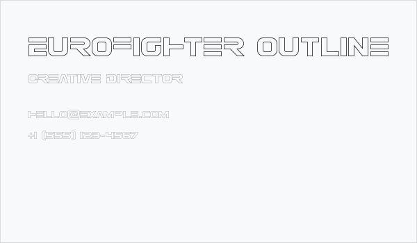 Eurofighter Outline Business Card