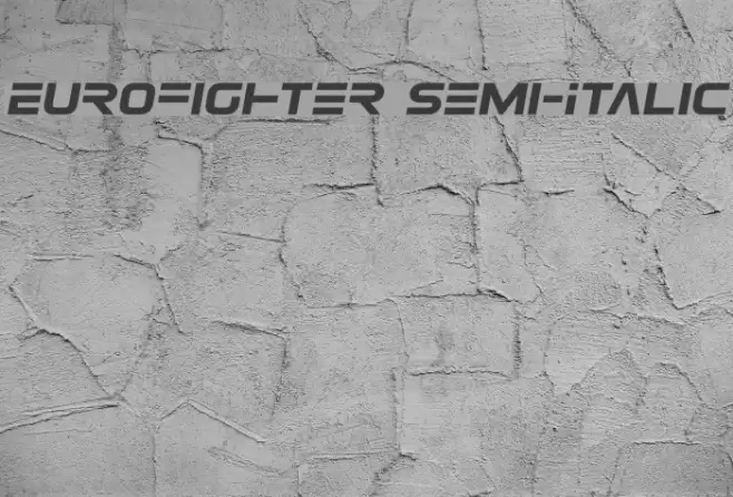 Eurofighter Semi-Italic Font examples
