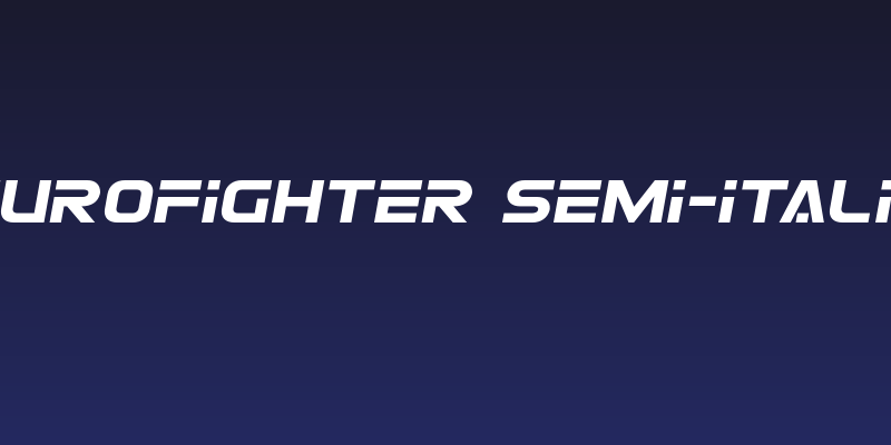 Eurofighter Semi-Italic Social Header
