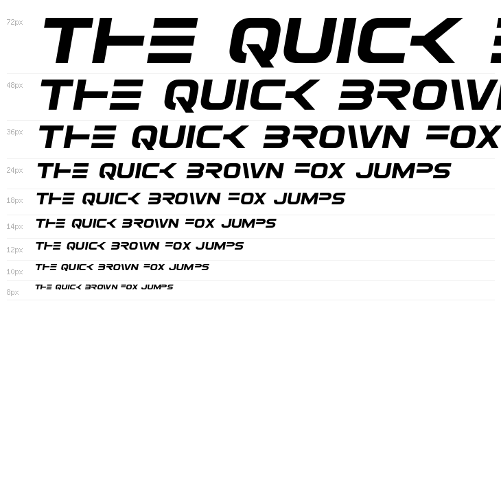 Eurofighter Semi-Italic Waterfall