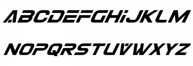 Eurofighter Super-Italic Fonte MAIÚSCULAS