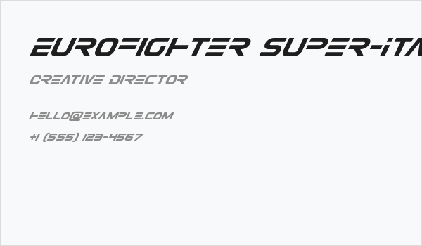 Eurofighter Super-Italic Business Card