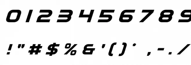 Eurofighter Title Italic Font OTHER CHARS