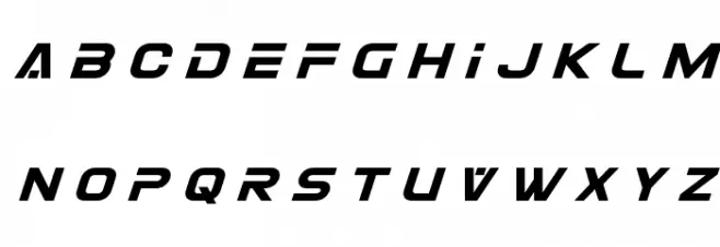 Eurofighter Title Italic फ़ॉन्ट अपरकेस
