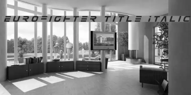 Eurofighter Title Italic Font examples