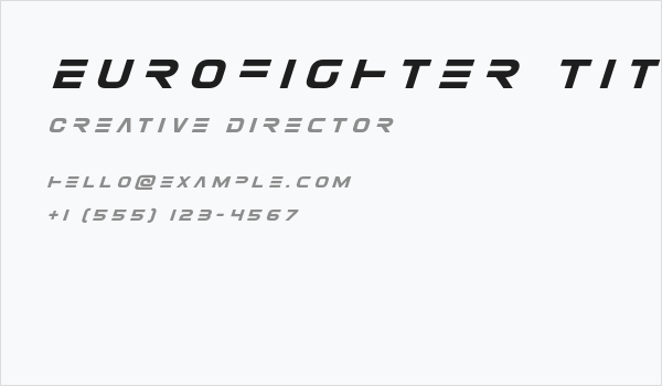 Eurofighter Title Italic Business Card