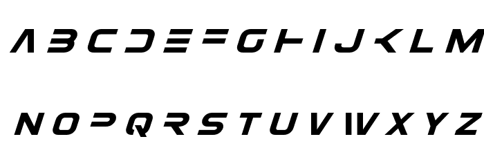 Eurofighter Title Italic Font LOWERCASE