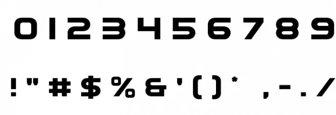 Eurofighter Title Font OTHER CHARS