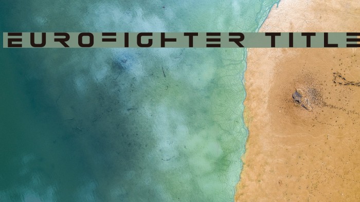 Eurofighter Title Font examples
