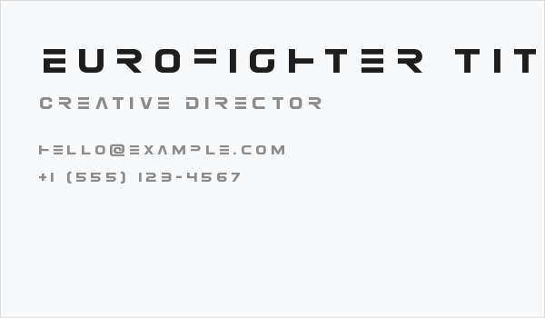 Eurofighter Title Business Card