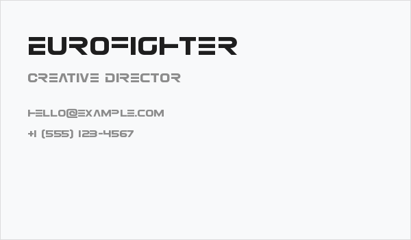 Eurofighter Business Card