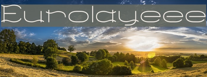 Eurolayeee Font examples
