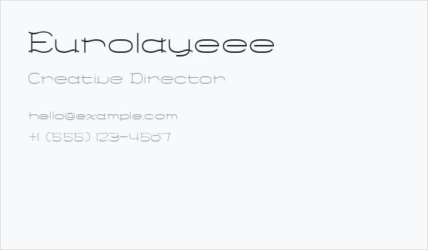 Eurolayeee Business Card