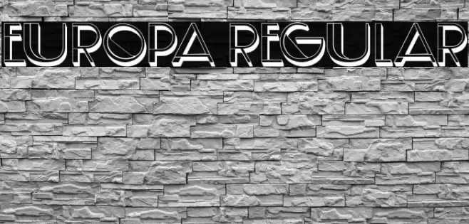 Europa Regular Font examples
