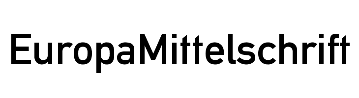 EuropaMittelschrift  Frei Schriftart Herunterladen