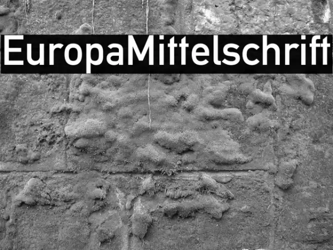 EuropaMittelschrift Font examples