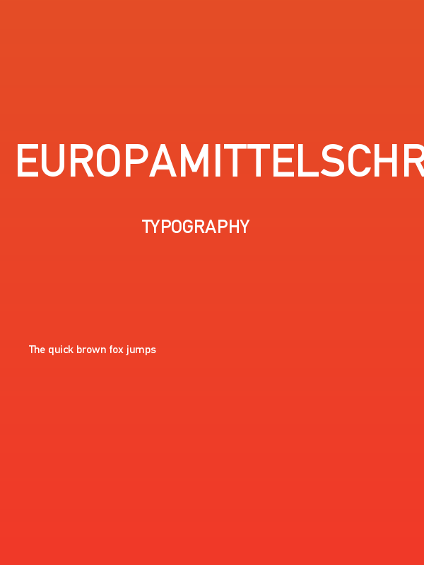 EuropaMittelschrift Poster