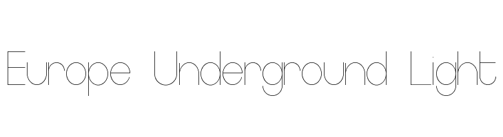 Europe Underground Light  Fuentes Gratis Descargar