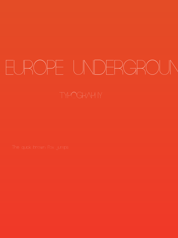 Europe Underground Light Poster