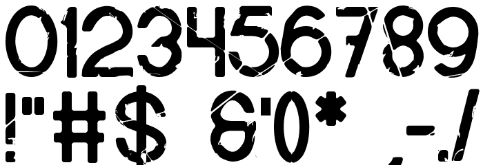 Europe Underground Worn Font OTHER CHARS