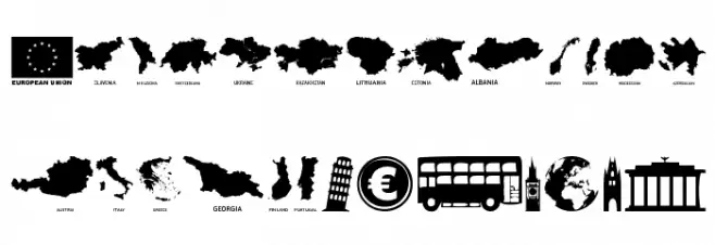 Europe फ़ॉन्ट लोअरकेस