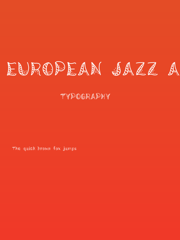 European Jazz American Music Poster