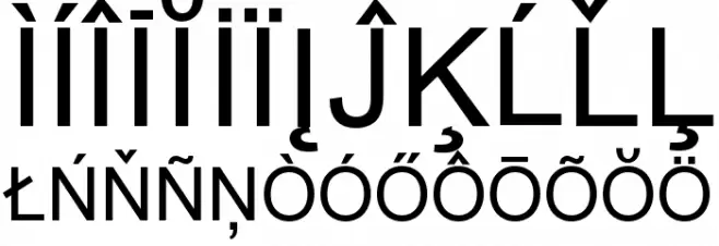European SansSerif Font UPPERCASE