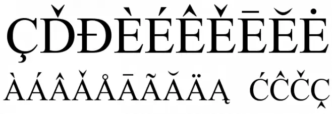 European Serif Fonte OUTROS PERSONAGENS