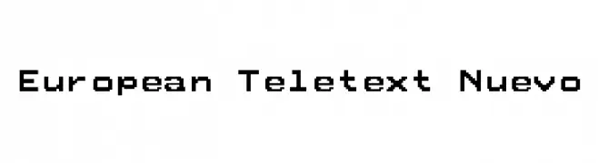 European Teletext Nuevo  Frei Schriftart Herunterladen