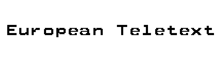 Span font. Шрифт телетекст.