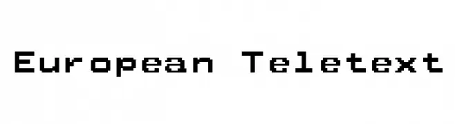 European Teletext  免费字体下载