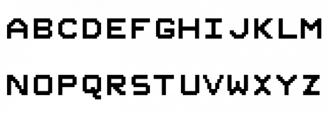 European Teletext फ़ॉन्ट अपरकेस