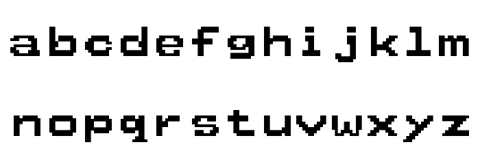 European Teletext Font LOWERCASE
