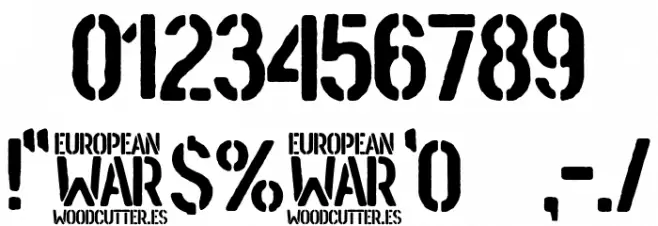 European War Font OTHER CHARS