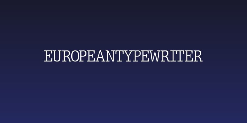 EuropeanTypewriter Social Header