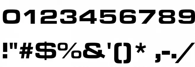 Eurostar Black Extended Font OTHER CHARS