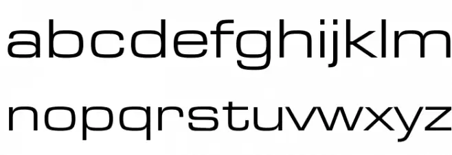Eurostar Regular Extended Schriftart Kleinbuchstaben