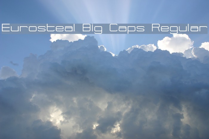 Eurosteal Big Caps Regular Font examples
