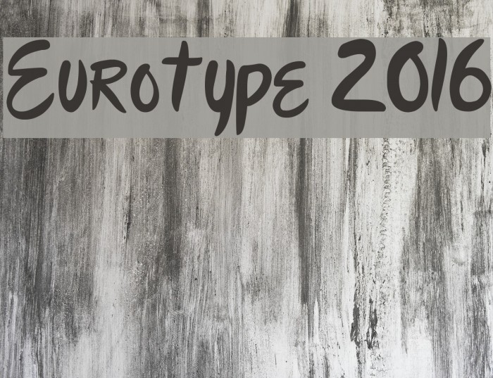 Eurotype 2016 Font examples