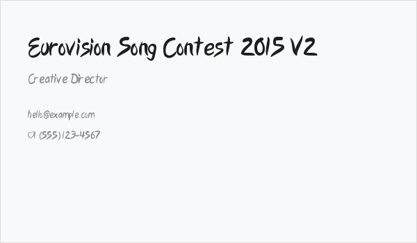 Eurovision Song Contest 2015 V2 Business Card