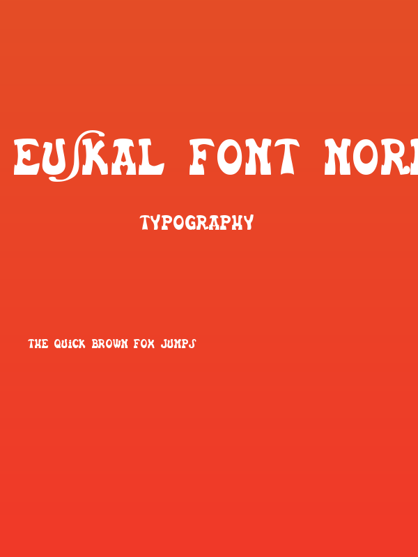 Euskal Font Normal Poster
