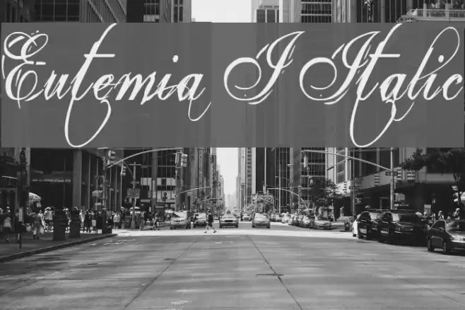 Eutemia I Italic Font examples