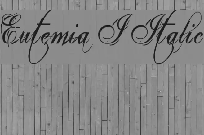 Eutemia I Italic Font examples