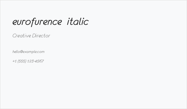 eurofurence  italic Business Card